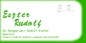 eszter rudolf business card